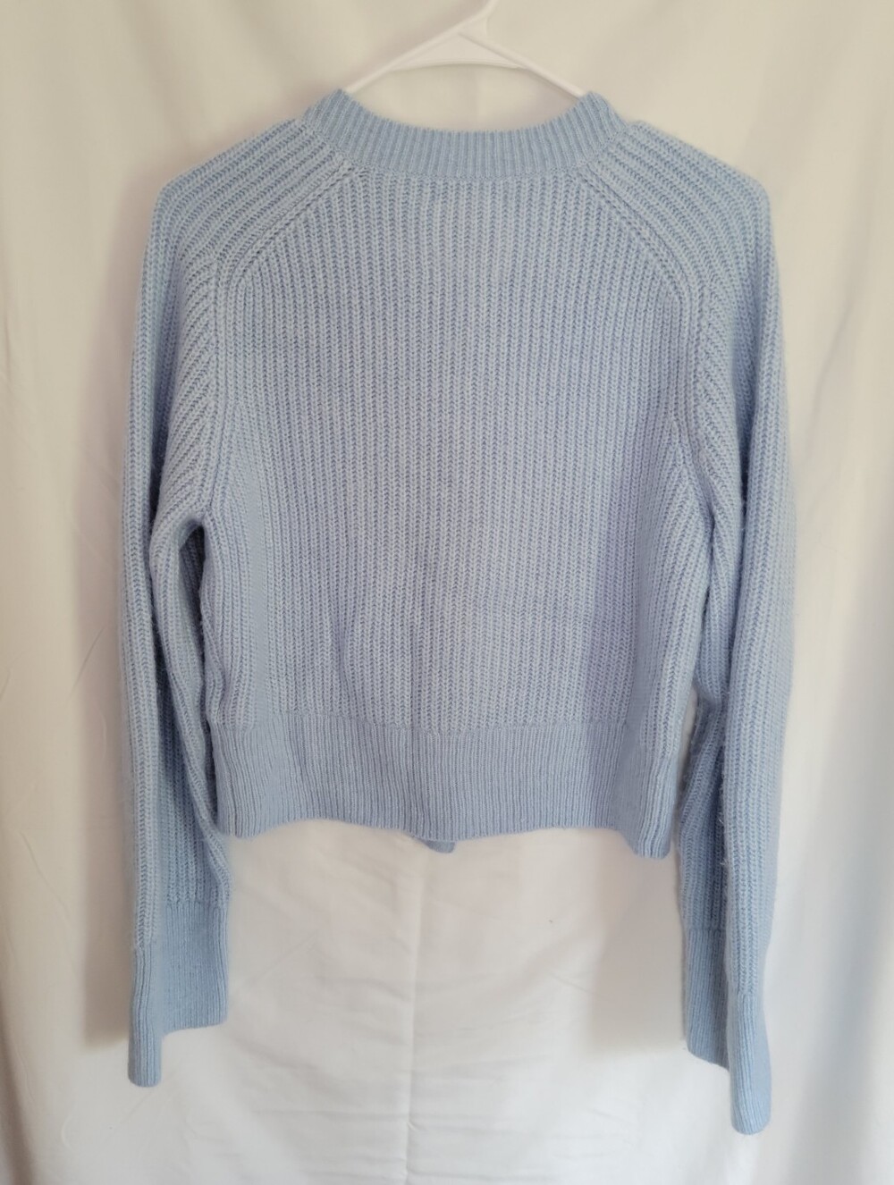 Abercrombie & Fitch Pastel Blue Ribbed Button Cardigan - Picture 3 of 4
